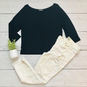 TALBOTS 3/4 Sleeve Navy Top